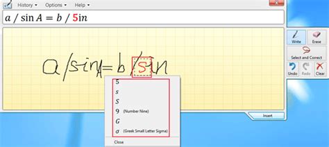 How to math input panel - lasemport