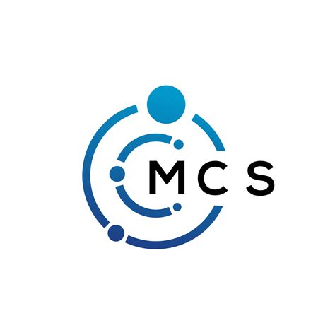 MCS letter technology logo design on white background. MCS creative ...