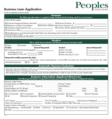 Sample resume for business loan application