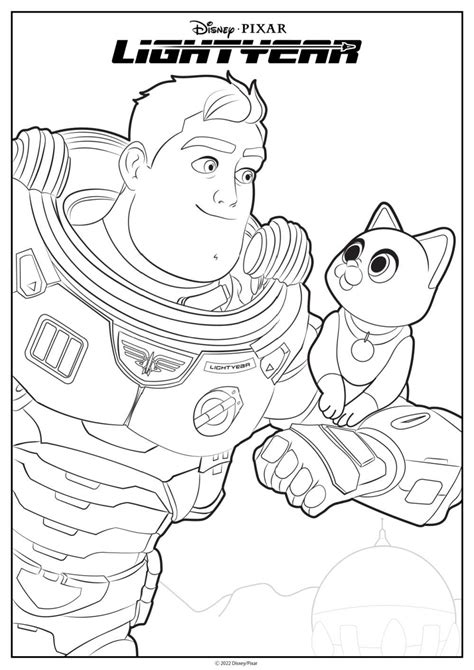 Free Lightyear Buzz & Sox Coloring Page - Mama Likes This