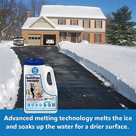 SafeTrac Ice Melt Plus, Lightweight Pet Safe Ice Melt for Snow, Pet Friendly Non Corrosive Ice ...