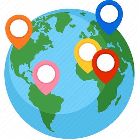 Globe, location, pin, world map icon - Download on Iconfinder