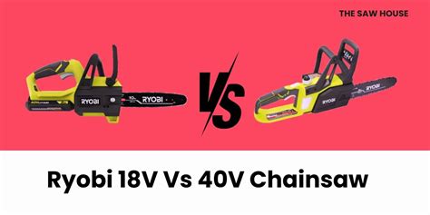 Ryobi 18V Vs 40V Chainsaw: Cutting-Edge Comparison!