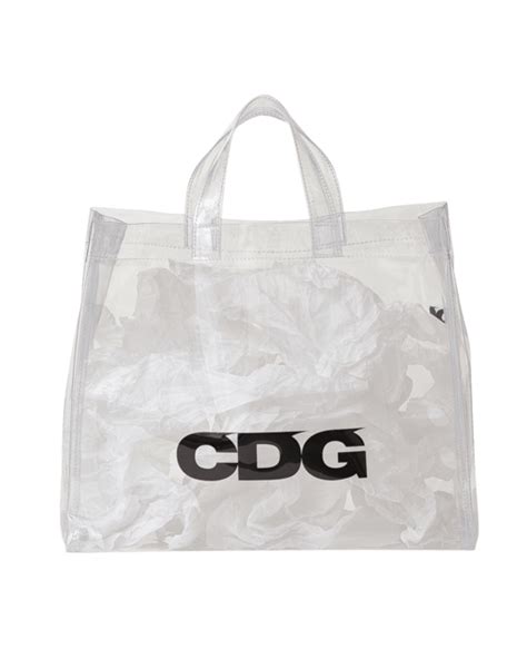 Comme des Garcons × Rei Kawakubo Comme des Garcons CDG Logo Transparent PVC Tote Bag | Grailed