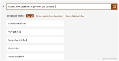 How To Create A Survey In Microsoft Forms | grovetech