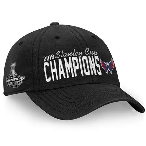 Washington Capitals Fanatics Branded 2018 Stanley Cup Champions Fundamental Adjustable Hat – Black