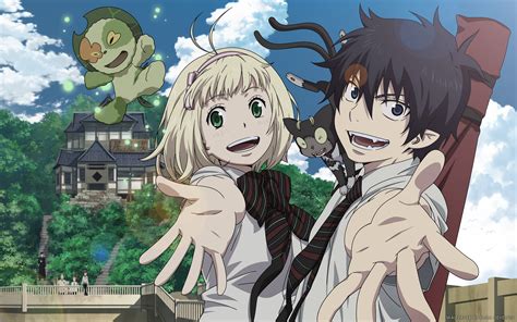 Blue Exorcist Anime HD Wallpaper: Shiemi, Rin, and Friends by Elisa Develon