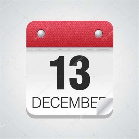 Calendar icon with December 13 — Stock Vector © whitebarbie #71507563