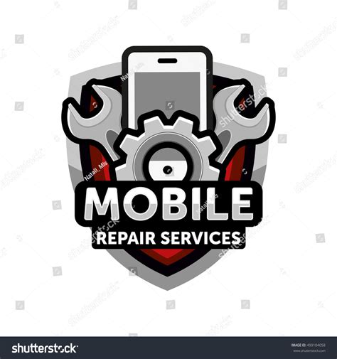 Mobile Repair Services Logo Icon Emblem Stock Vector (Royalty Free ...