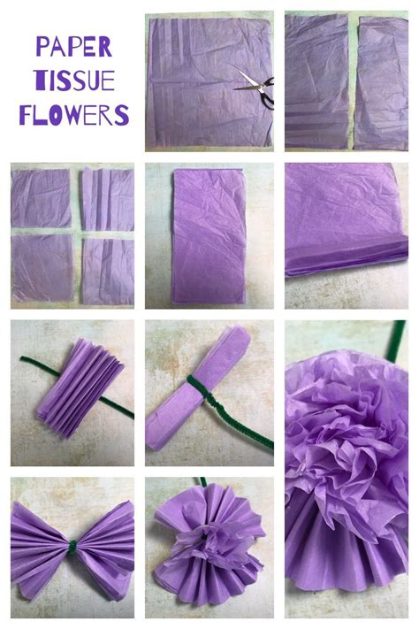 Flower Crafts: Simple Tissue Paper Flowers - HodgePodgeDays | Tissue paper flowers diy, Paper ...