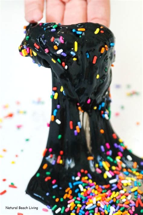 How to Make Black Slime - Birthday Party Jiggly Slime Recipe - Natural ...