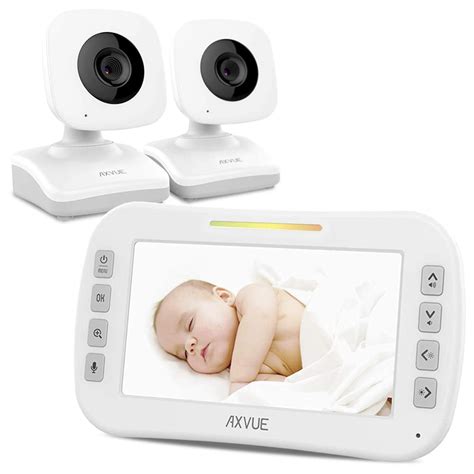 Video Baby Monitor with Two Cameras and Large Screen by Axvue, Model E612, Multifunctions ...