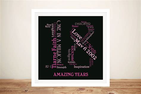 Custom Birthday Word art Gift Idea Online | Blue Horizon Prints Australia