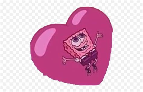 Spongebob Sticker - Cartoon Love Meme Face Emoji,Spongebob Heart Emoji Meme - Free Emoji PNG ...