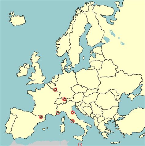 Map Of European Countries Only