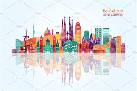 Barcelona skyline | Illustration, Graphic illustration, Pencil illustration