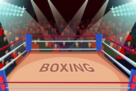 Cartoon Boxing Ring Background