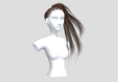 Female Flying Hairstyle - 3D Model by nickianimations