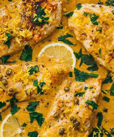 Lemon chicken piccata with capers - savory tooth