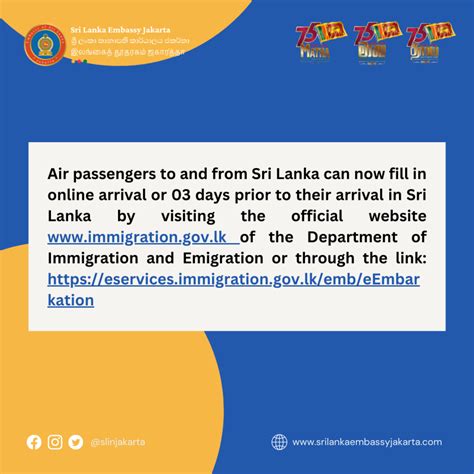 Digitalization of Arrival and Departure Facilities – Embassy of Sri Lanka in Jakarta