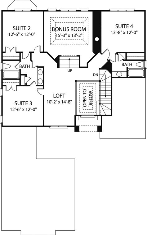 Traditional House Plan with Second Floor