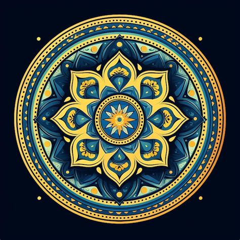 Premium Photo | Mandala Art A Colorful Islamic Arabic Geometric Decoration Of A Back