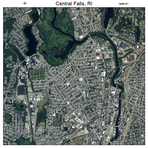 Aerial Photography Map of Central Falls, RI Rhode Island