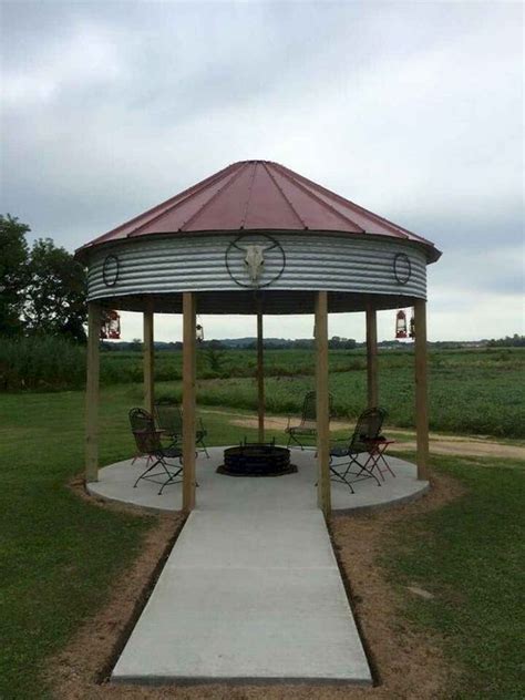 A Grain Silo Turned Into Gazebo Could Be Your Best Summer Retreat | Outdoor fire pit seating ...