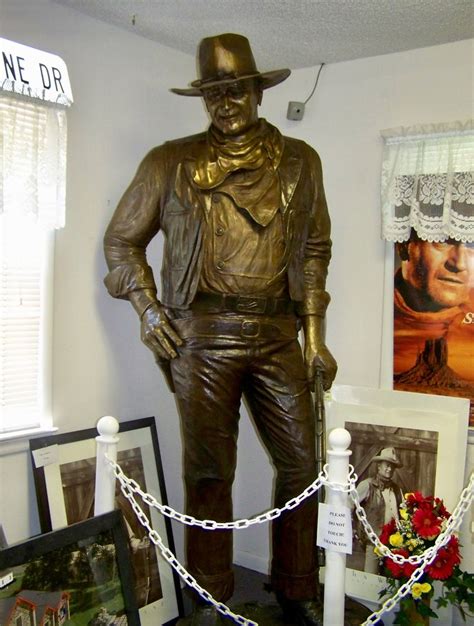 John Wayne statue inside the John Wayne Birthplace Museum, Winterset, Iowa | Leather pants, Iowa ...