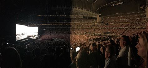 I took a panoramic pic of U2 concert in Houston as lights came up ...