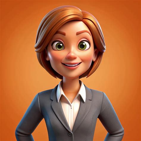 Premium Photo | 3d illustration of cartoon business woman character avatar or profile