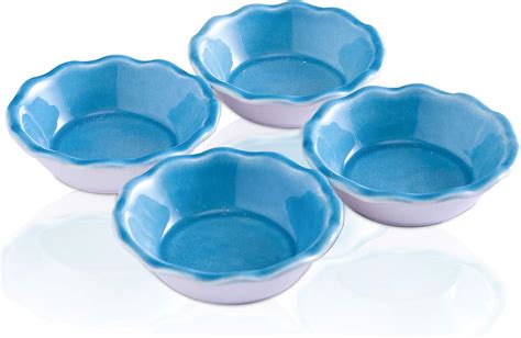 Amazon.com: Ceramic Mini Pie Pan Set, Jemirry 5 inch Round Pie Dish Quiche Tart Cake Pan for ...