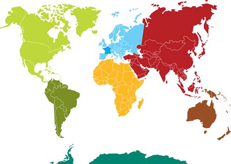 Carte Du Monde Continents | Carte