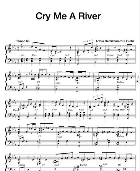 Cry Me A RIver – Christians Sheet Music