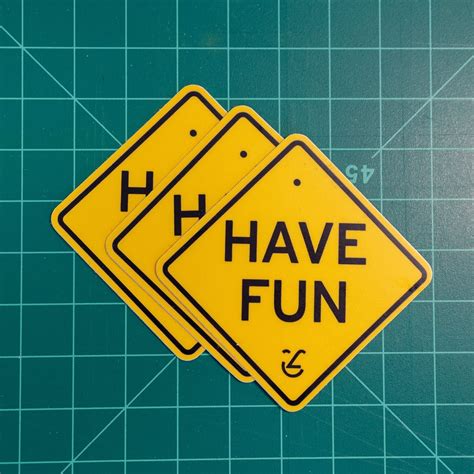 3x HAVE FUN Stickers | Lederer Design