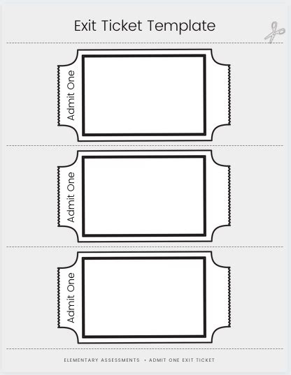 24 Irresistible Math Exit Tickets For Teachers (w/Templates)