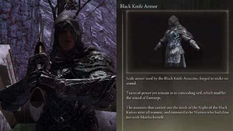 Elden Ring Black Knife Full Armor Set Location, Lore, and Showcase Female Assassin Armor - YouTube