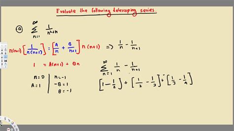 Telescoping Series - Finding the Sum, - Example 2 - Calculus - YouTube