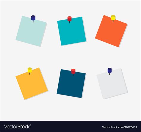 Blank colorful sticky notes Royalty Free Vector Image