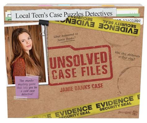 Unsolved Case Files - Jamie Banks Murder Mystery Game by Pressman Toy ...