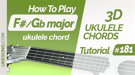 Gb (F#) ukulele chord. Learn fast to play Gb (F#)) chord on ukulele