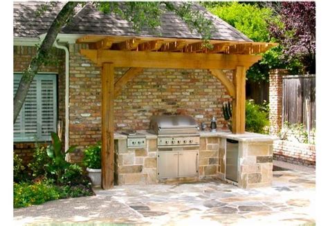 bbq pergola | Outdoor pergola, Small outdoor kitchens, Outdoor kitchen design