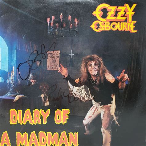 Signed Ozzy Osbourne, Diary of a Madman Album Cover