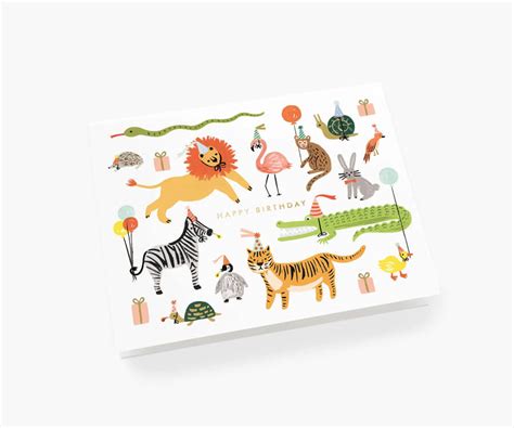 Party Animals Card - Boxed set of 8 - Tessuti