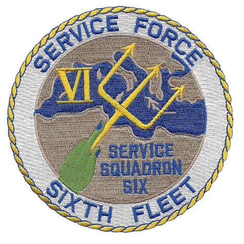 Service Squadron Six - Sixth Fleet Patch | Auxiliary Ship Patches ...