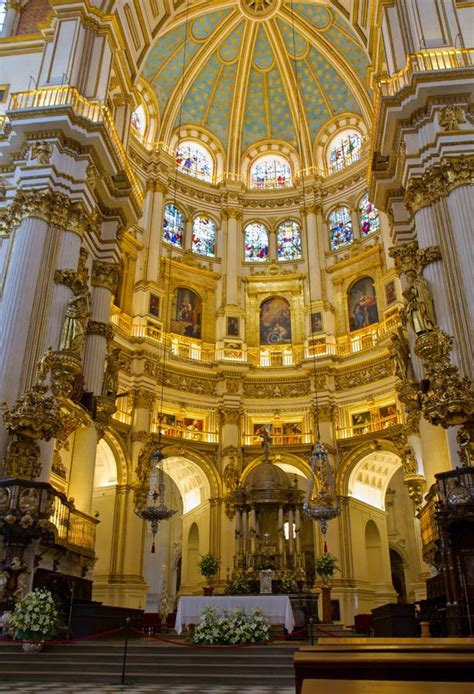 Cathedral Interior, Granada , Spain Royalty Free Stock Image - Image ...