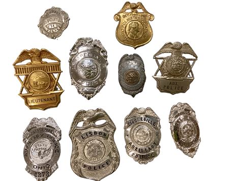 Lot - (10) Ohio Police Badges