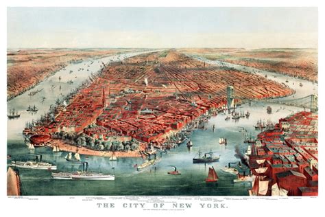 Beautifully detailed map of New York City from 1870 - KNOWOL