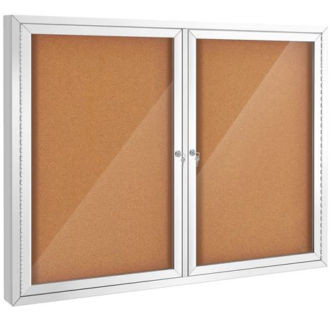 Swansea Weather Resistant Enclosed Bulletin Board Cork Displays Boards Wall Mounted Notice Case ...