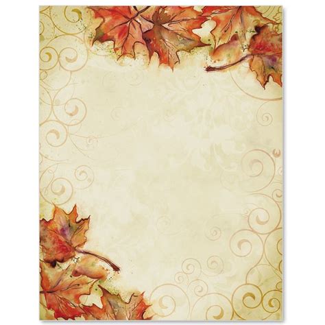 Vintage Fall Border Papers | PaperDirect's | Borders for paper, Fall borders, Vintage writing paper